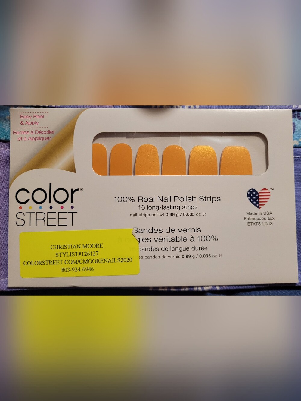 Color Street Bright Tangerine Nail Polish Strips